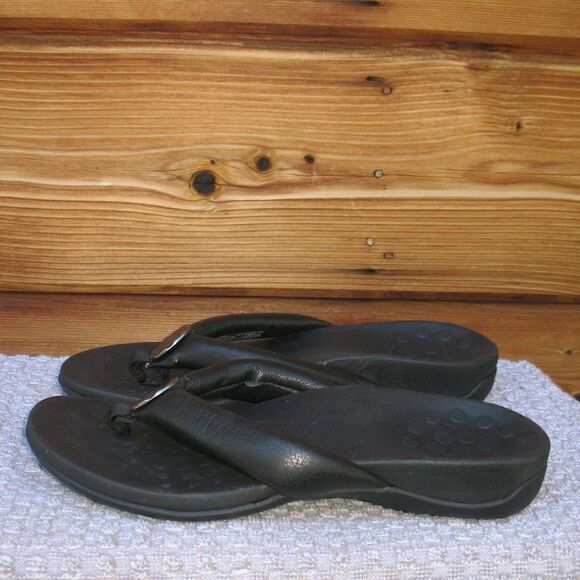 NWOB Vionic Lida Black Thong Sandals Shoes Size 7 - Picture 2 of 10